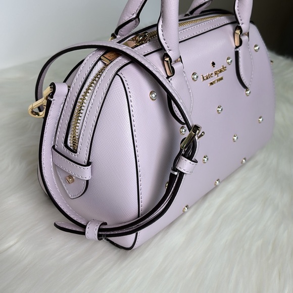 NWT💃Kate Spade Madison Studded Faux Pearls Duffle Crossbody Purse Bag - Picture 8 of 12